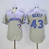 Toronto Blue Jays #43 R.A. Dickey Gray 2016 Flexbase Collection Stitched Jersey,baseball caps,new era cap wholesale,wholesale hats